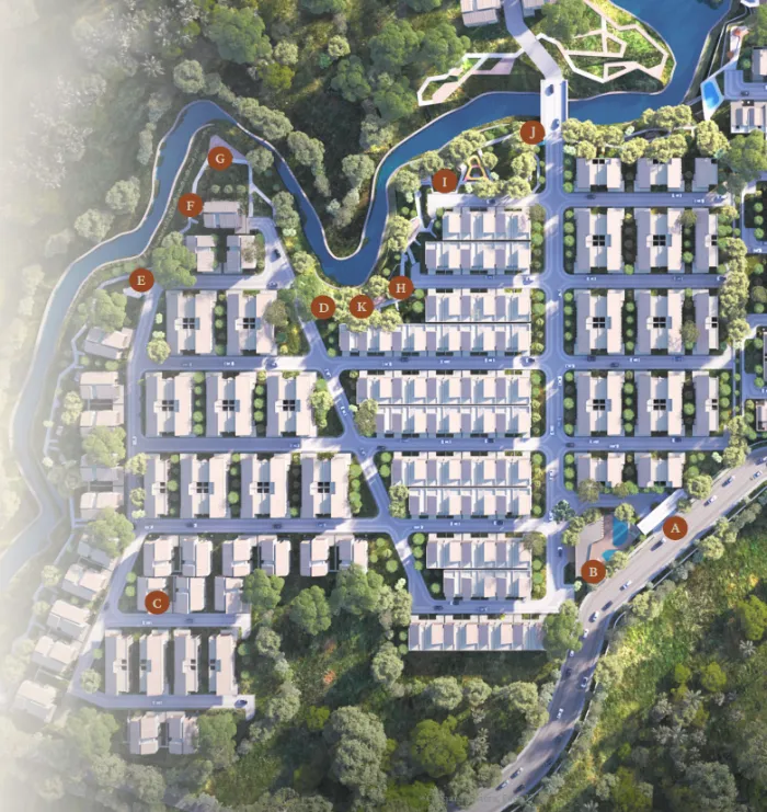 Orchard Riviera Site Plan - 5 unit types distribution
